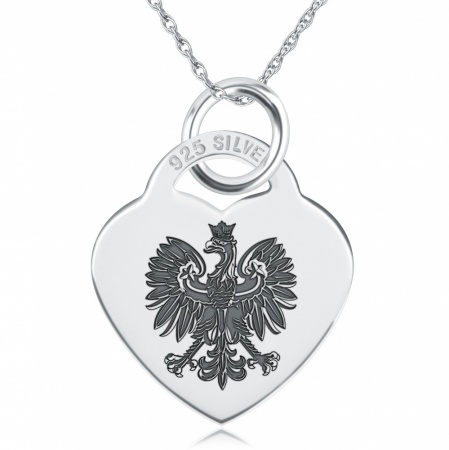 Polish Eagle Necklace, Personalised, 925 Sterling Silver