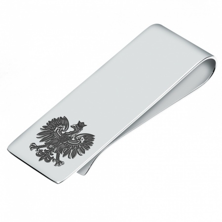 Polish Eagle Money Clip, Personalised / Engraved, 925 Sterling Silver
