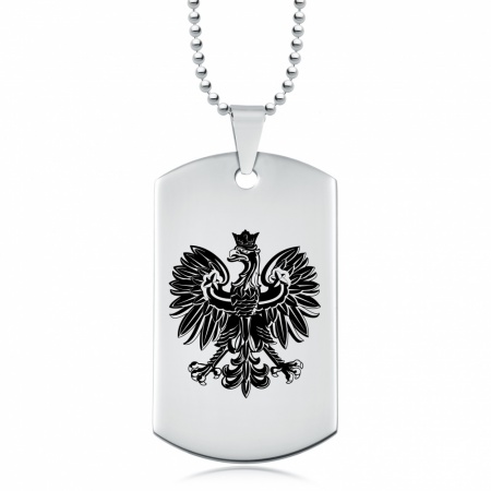 Polish Eagle Dog Tag, Personalised / Engraved, Stainless Steel