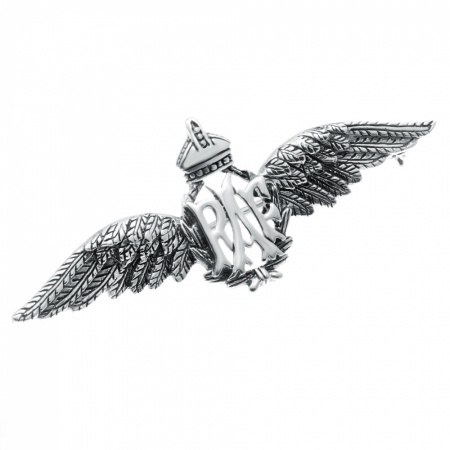 RAF Wings Sterling Silver Sweetheart Pin Badge/Brooch