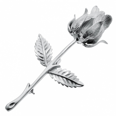 Rose Brooch, Personalisation Available, Sterling Silver