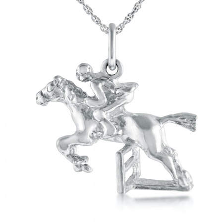 Show Jumping Necklace, Sterling Silver