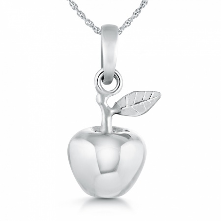 Apple Necklace, Sterling Silver