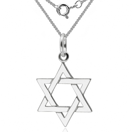 Star of David Necklace, 925 Sterling Silver