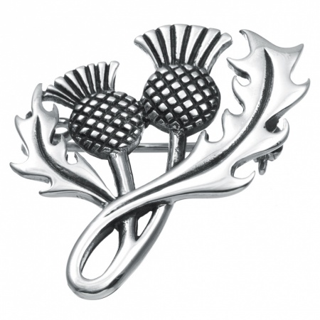 Thistle Brooch, 925 Sterling Silver
