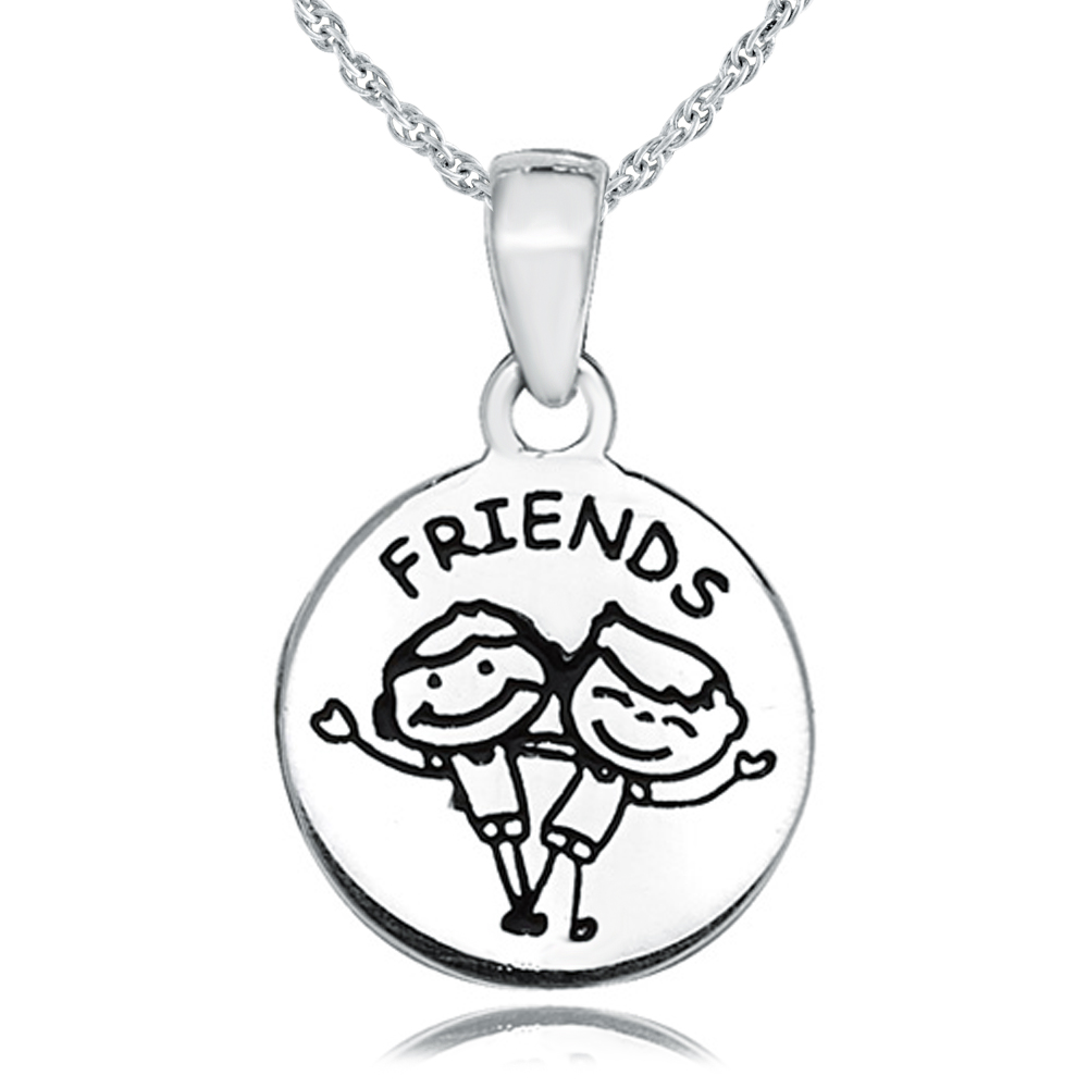 Children's Friends Necklace, Personalised, Sterling Silver